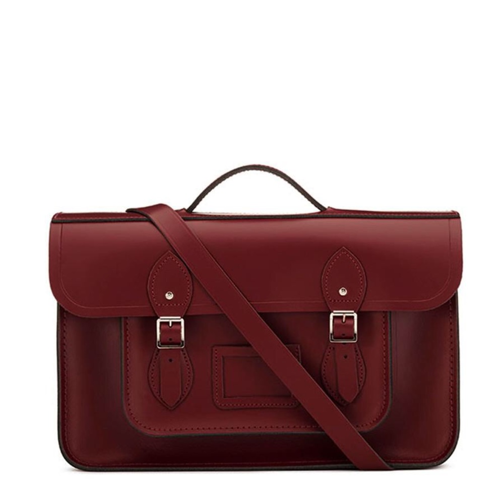 Cambridge Satchel Co. 15” Oxblood leather satchel